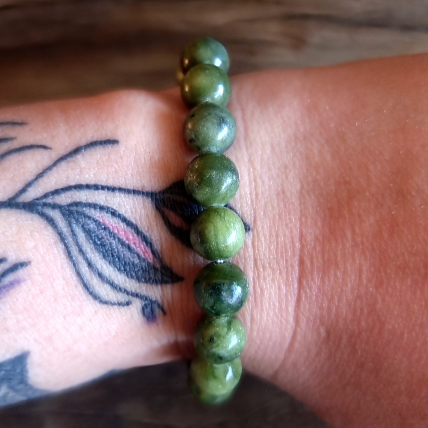 PERIDOT ENERGY BRACELET 8mm - ABUNDANCE & LOVE