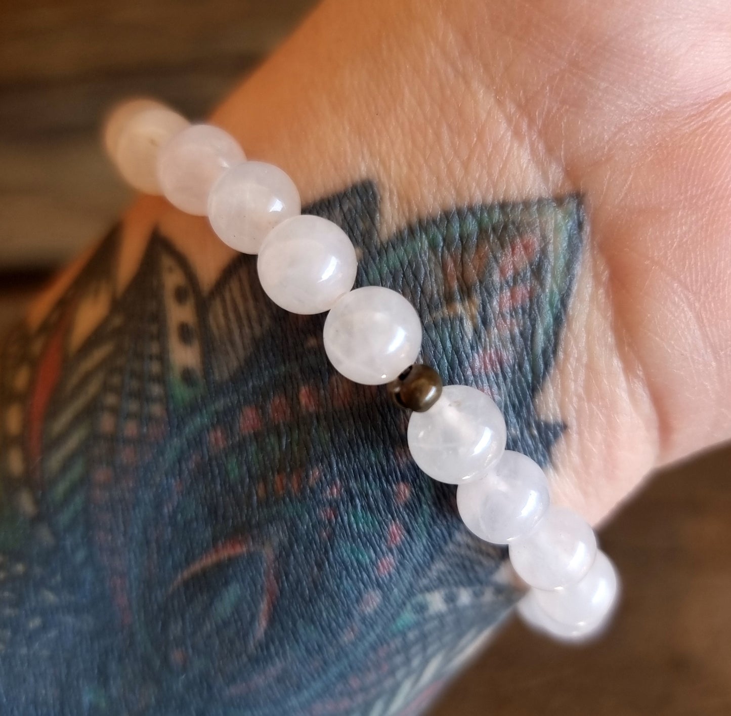 ROSE QUARTZ ENERGY BRACELET 8 mm - UNCONDITIONAL LOVE