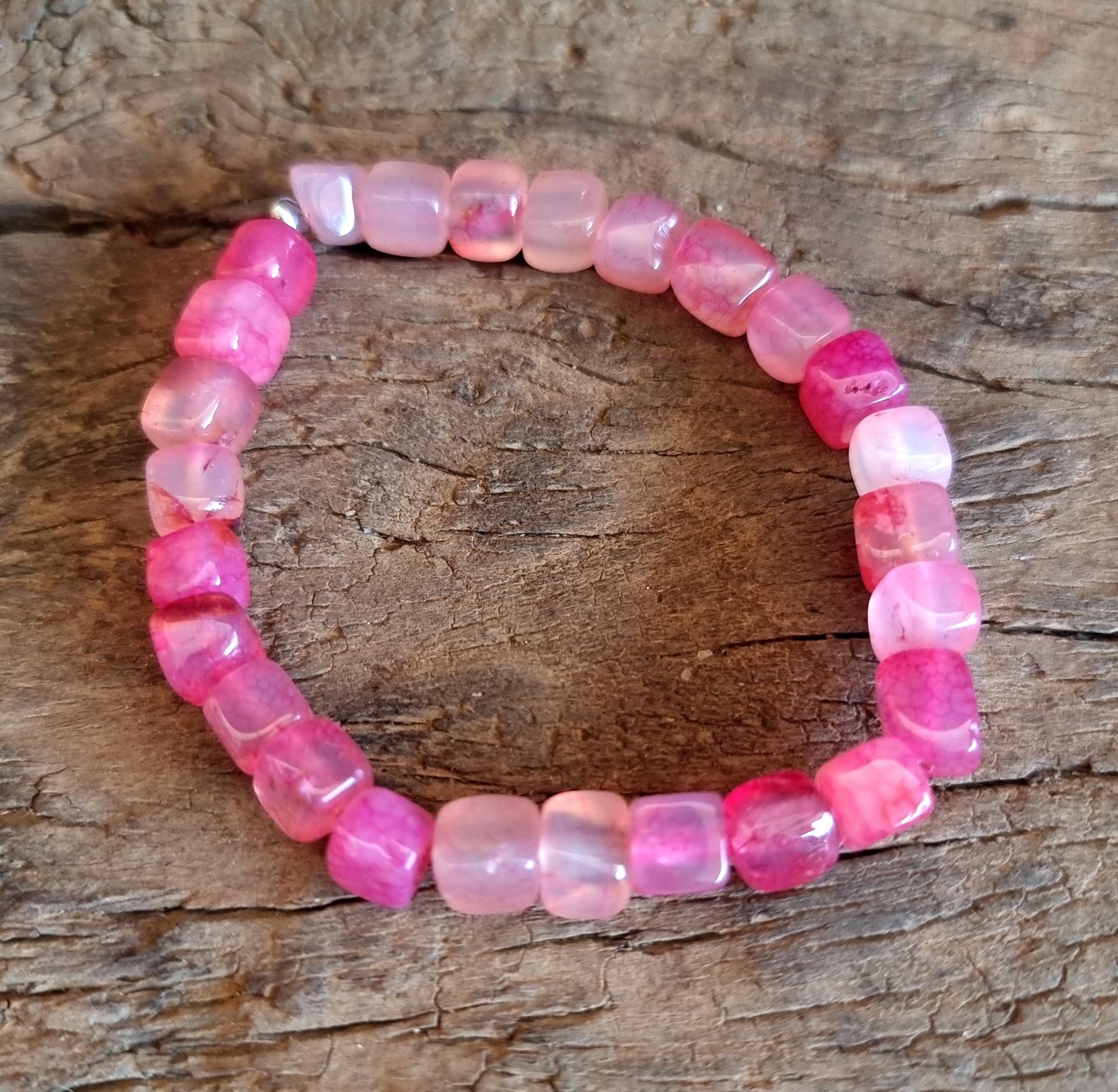 PINK AGATE NUGGET BRACELET - PROTECTION