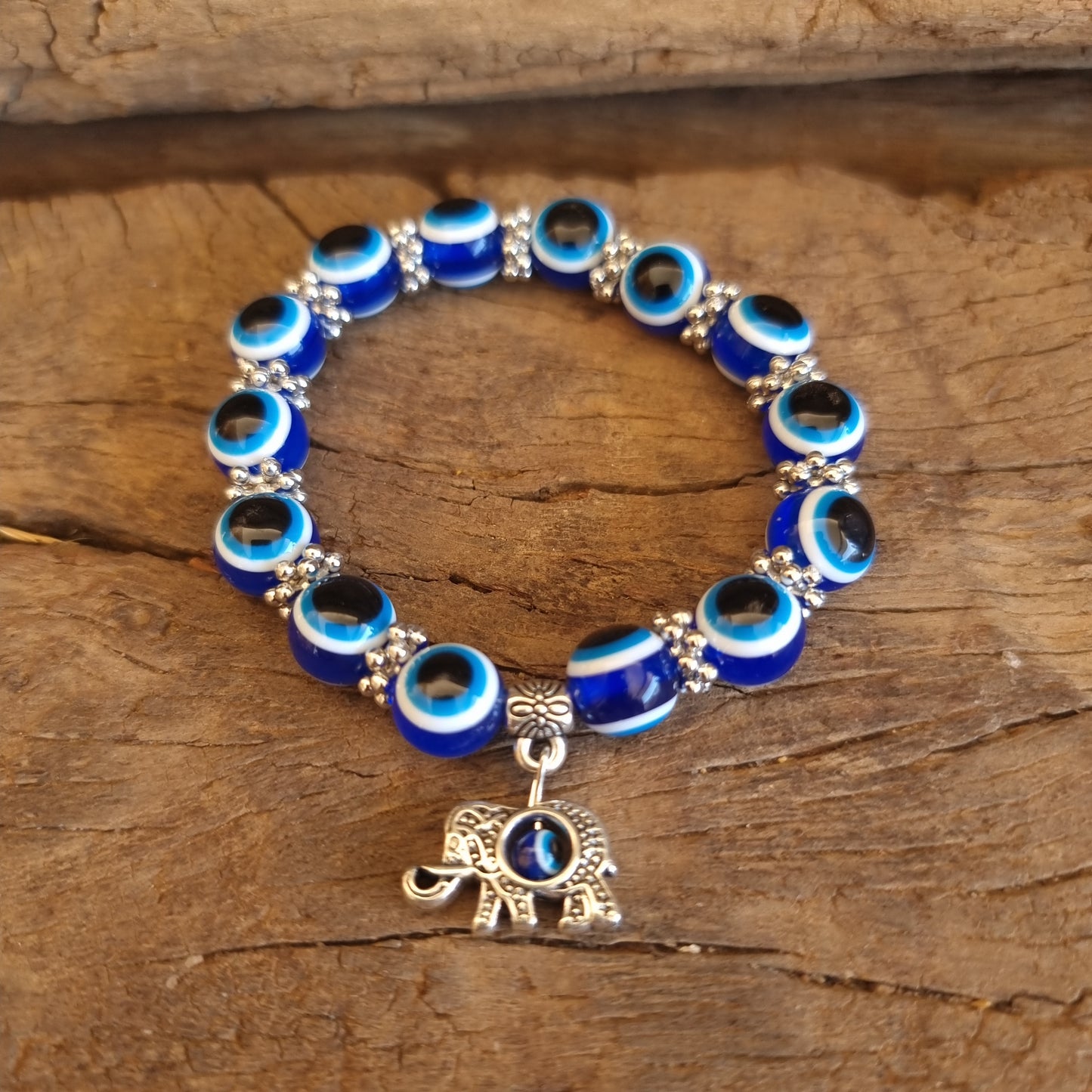 AGAINST EVIL EYE BRACELET WITH ELEPHANT CHARM SMALL