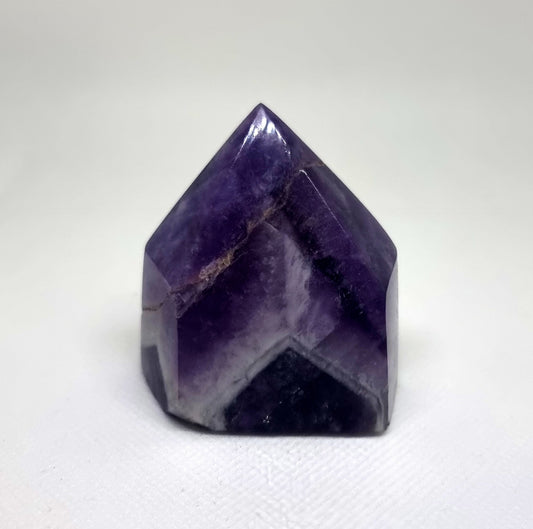 POLISHED CHEVRON AMETHYST POINTS FROM ZAMBIA - INTUITION