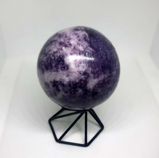 LEPIDOLITE POLISHED SPHERE 6 cm - AKASHIC RECORDS