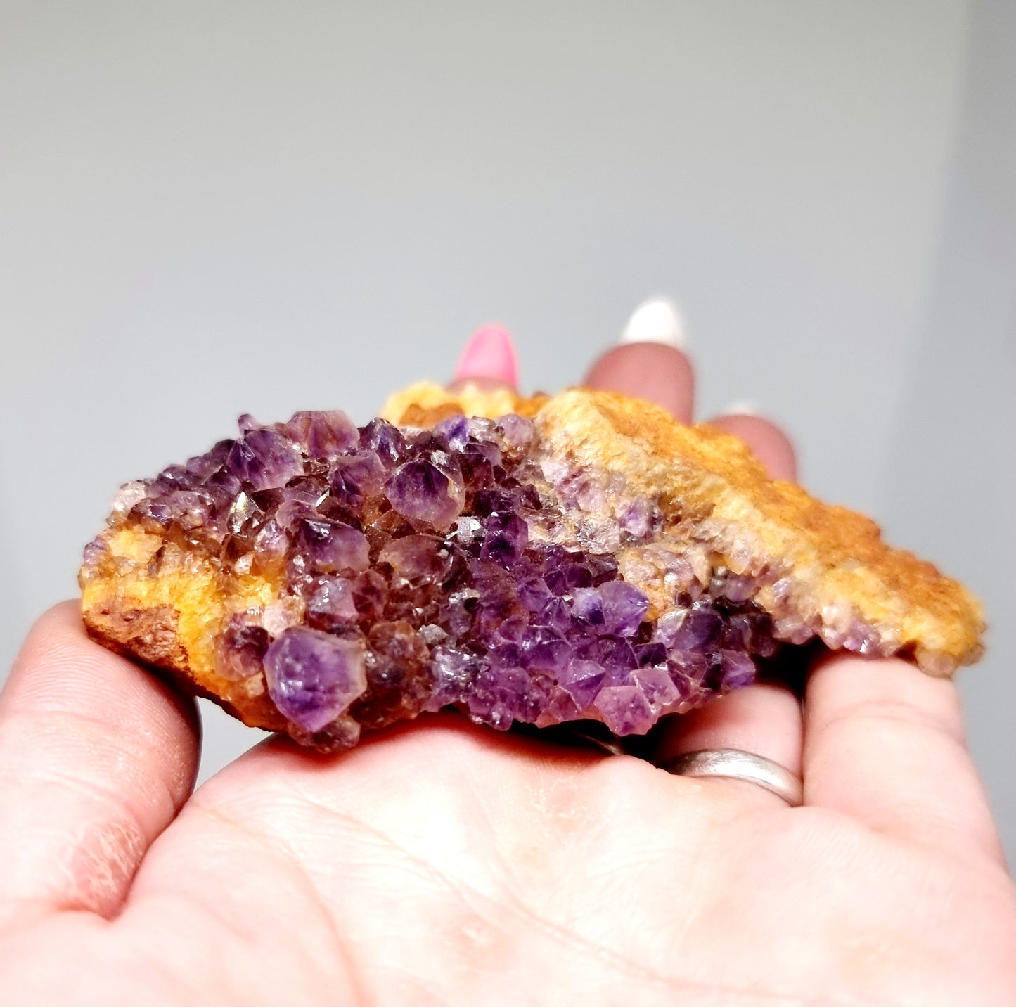 NATURAL DARK AMETHYST CLUSTER FROM KWAGGAFONTEIN 114g