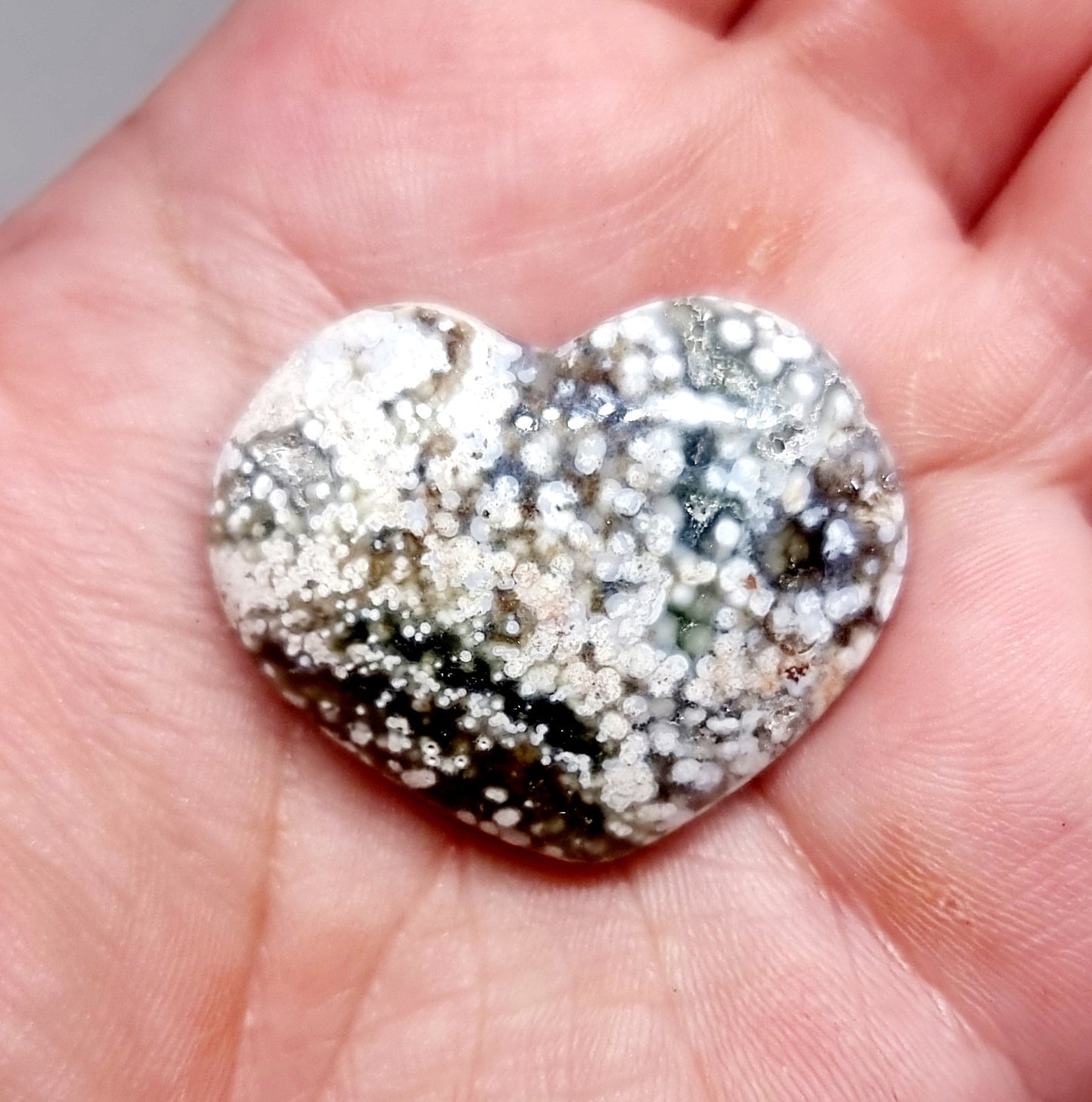 OCEAN JASPER POLISHED HEARTS 3 cm - RAISING YOUR VIBRATION