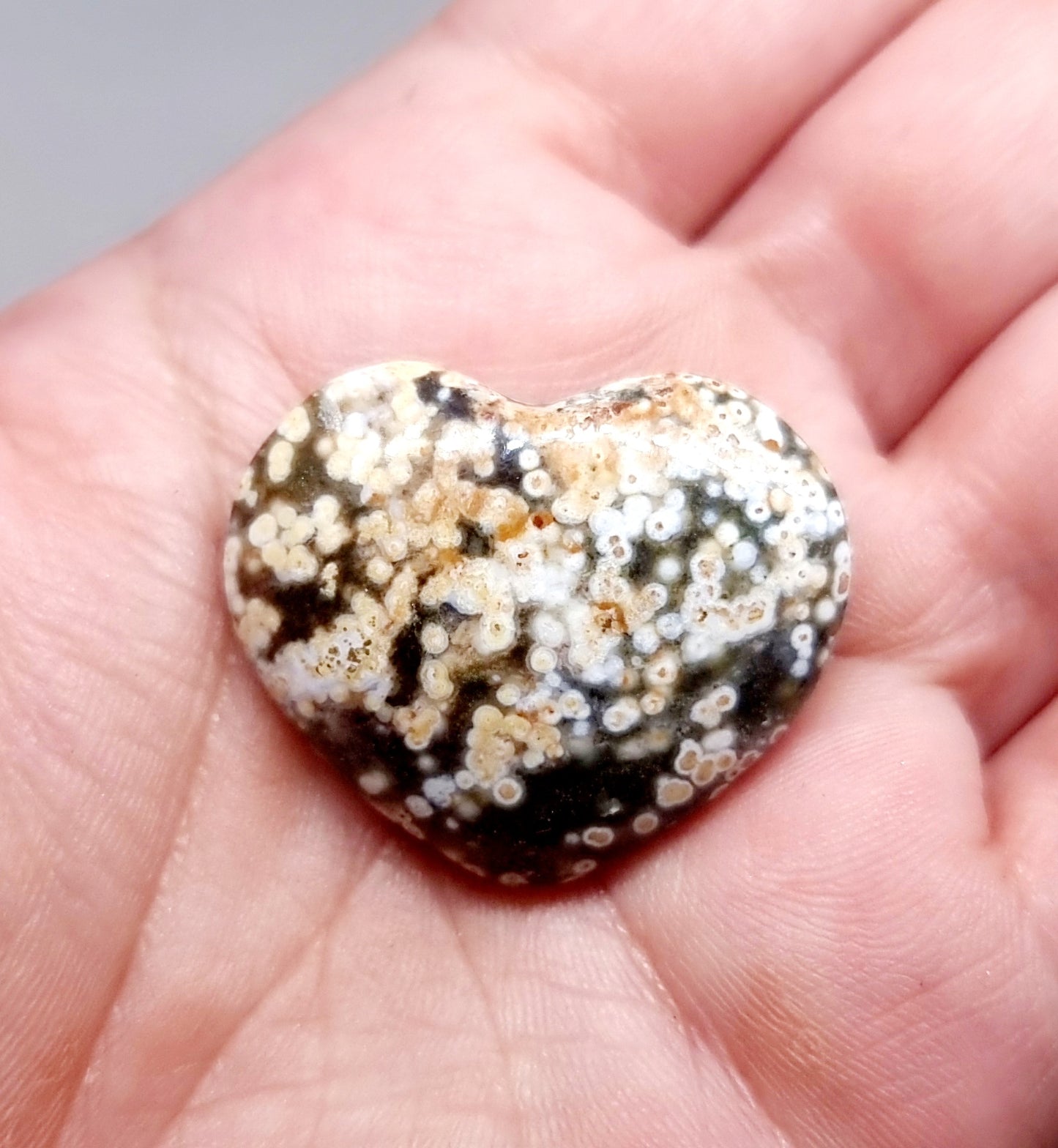 OCEAN JASPER POLISHED HEARTS 3 cm - RAISING YOUR VIBRATION