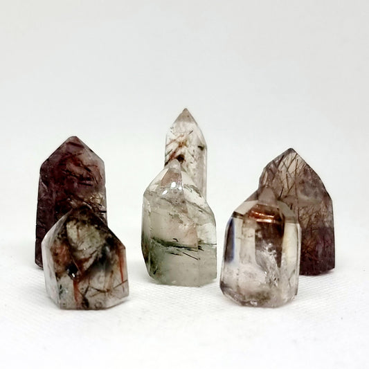 POLISHED RUTILATED QUARTZ TOWER POINTS - INTUITION