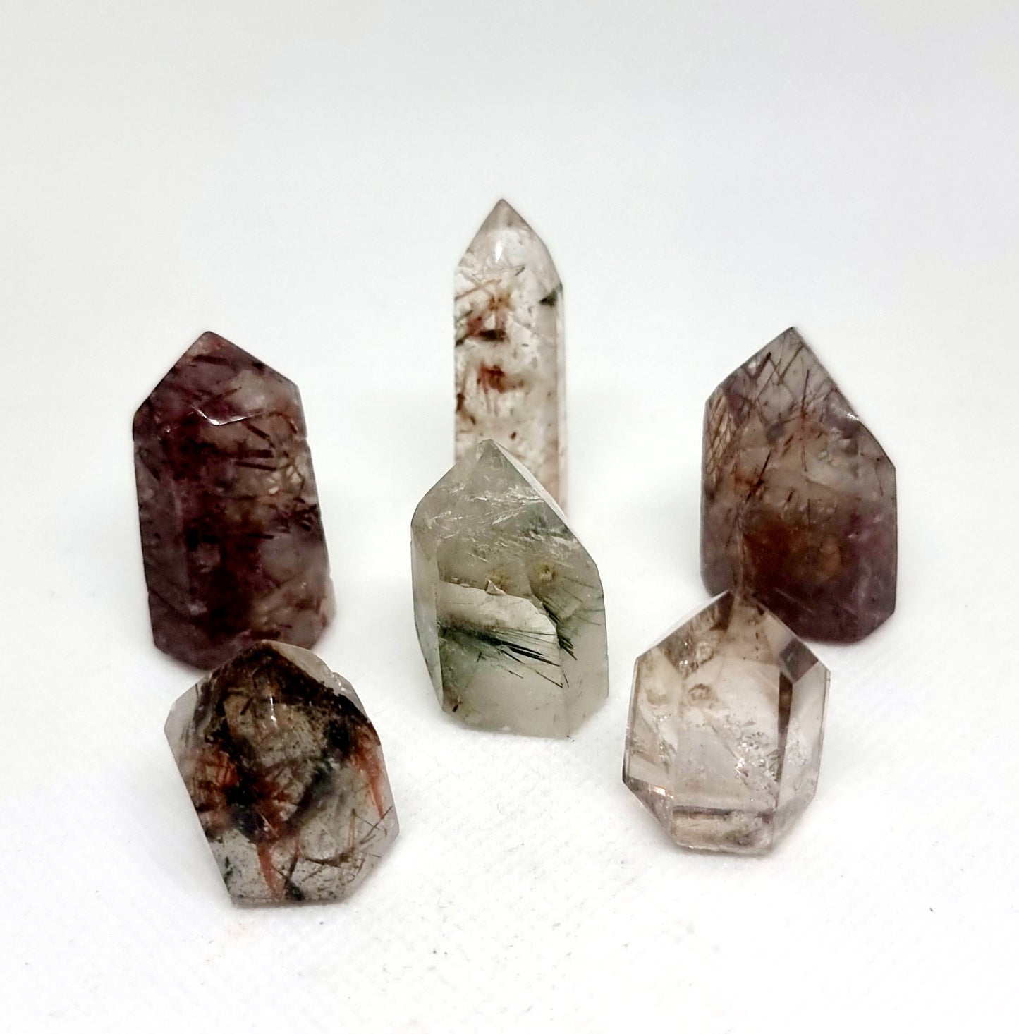 POLISHED RUTILATED QUARTZ TOWER POINTS - INTUITION