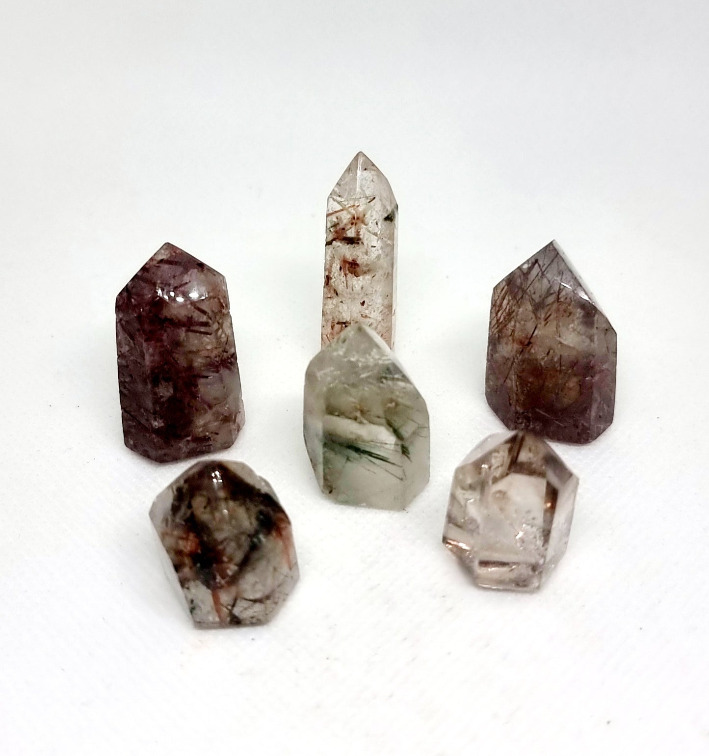 POLISHED RUTILATED QUARTZ TOWER POINTS - INTUITION