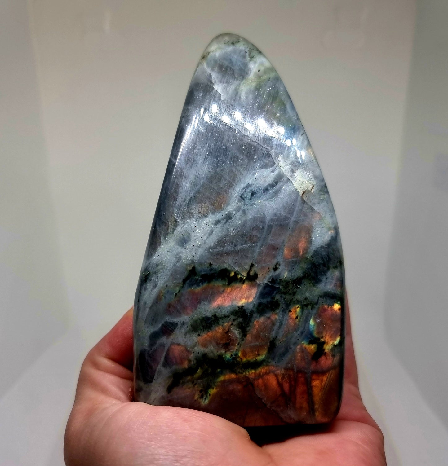 RARE POLISHED PURPLE SUNSET LABRADORITE FREEFORM 548g - CLAIRVOYANCE