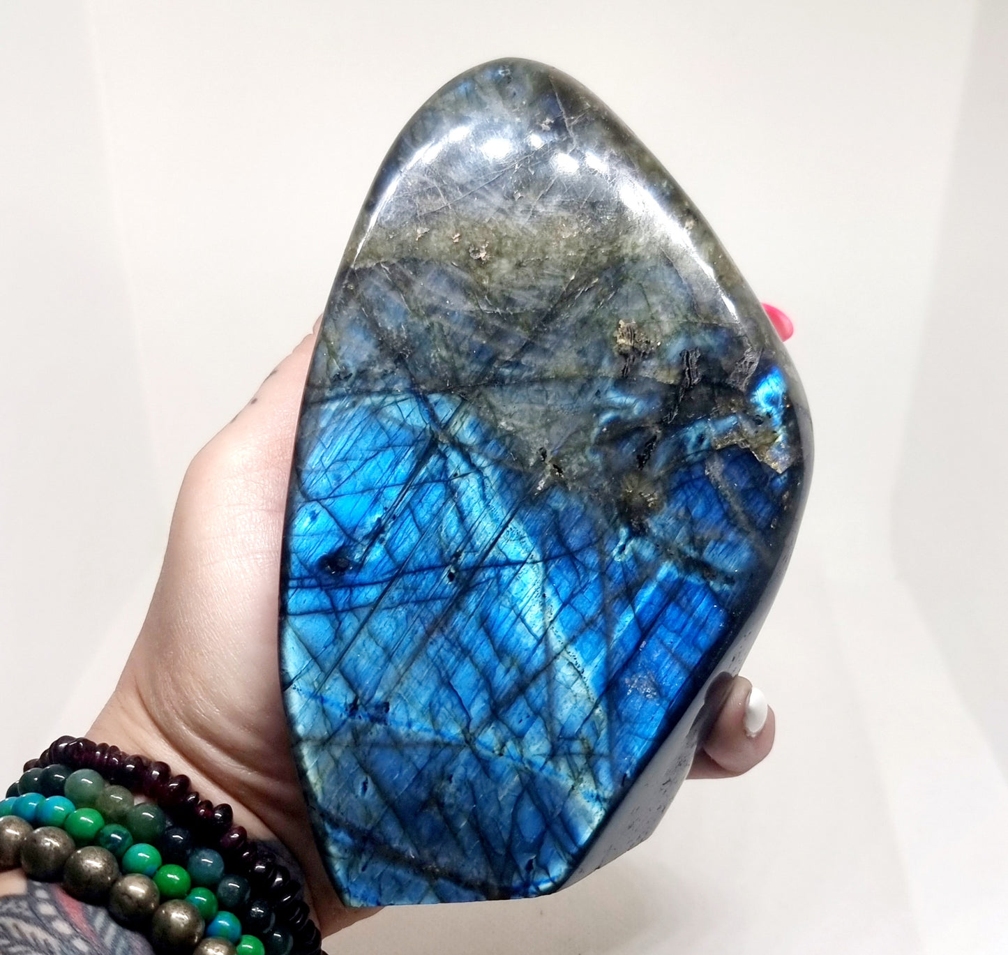 POLISHED BLUE & GREEN FLASH LABRADORITE FREEFORM 1 kg - CLAIRVOYANCE