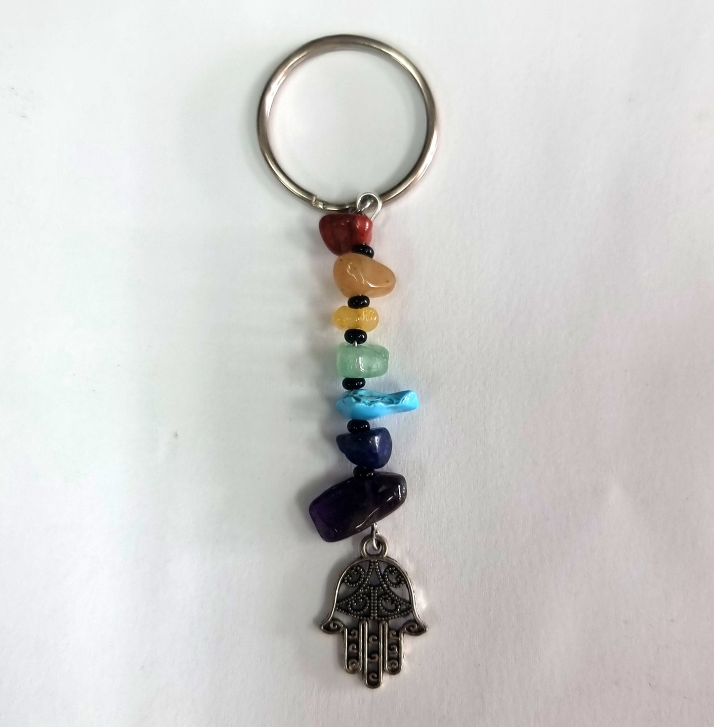 7 CHAKRA CHIPPED KEYCHAIN - ENERGY HEALING