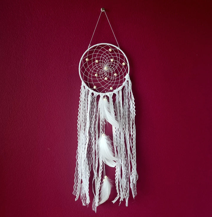 White Bohemian Dreamcatcher - Wildlings Crystals South Africa
