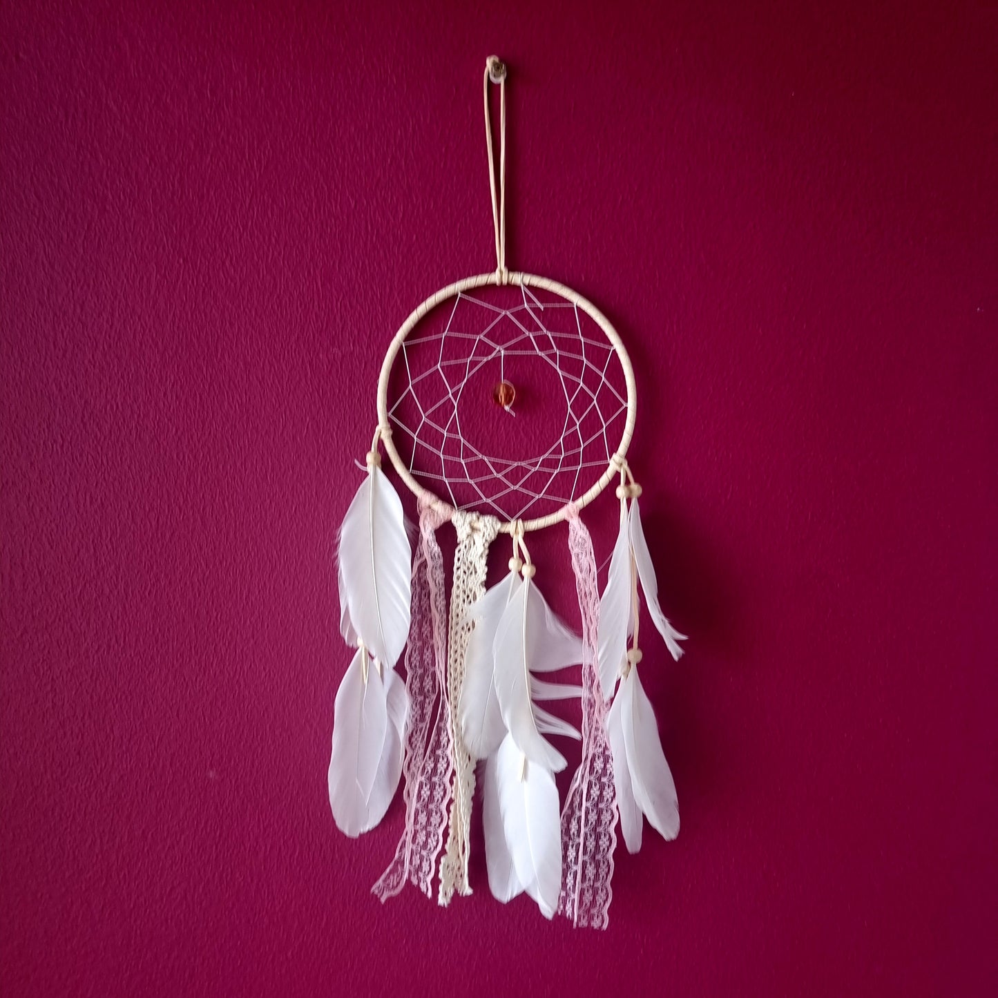 BOHEMIAN DREAMCATCHER - PINK & BEIGE