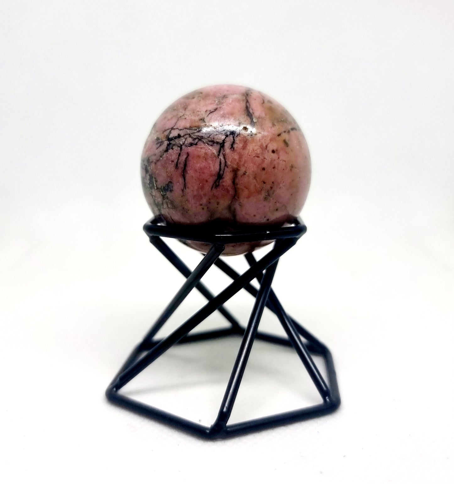 POLISHED RHODONITE SPHERE 3.5 cm - LOVE