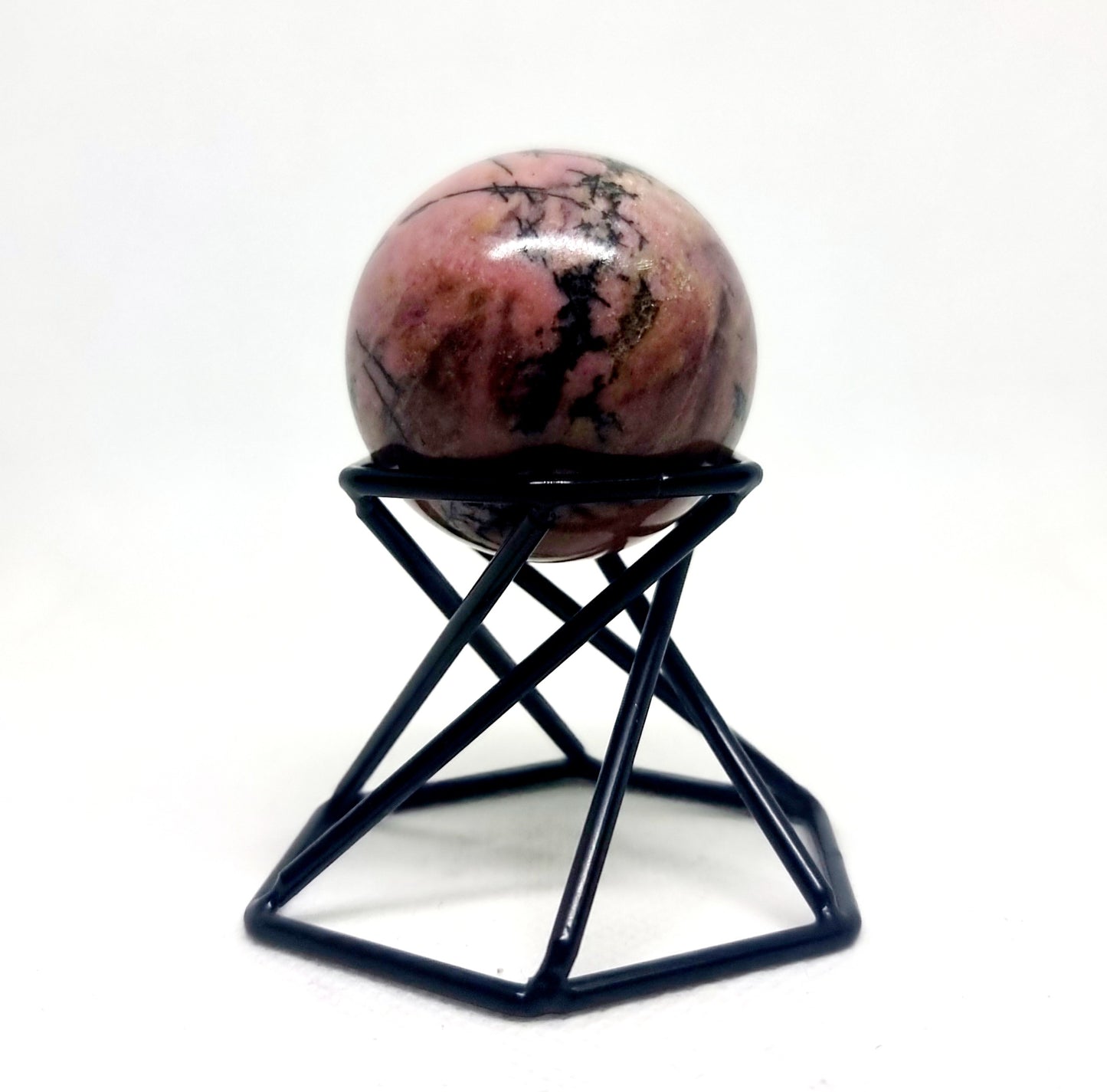 POLISHED RHODONITE SPHERE 3.5 cm - LOVE