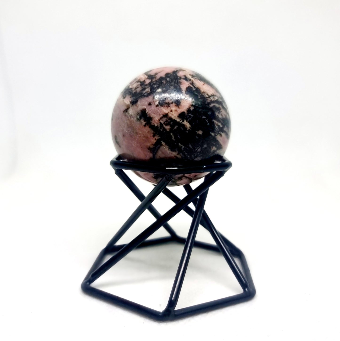 POLISHED RHODONITE SPHERE 3.5 cm - LOVE