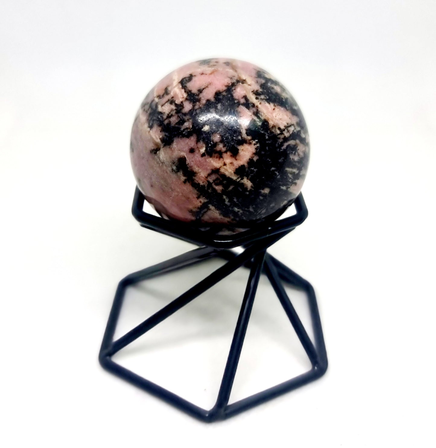 POLISHED RHODONITE SPHERE 3.5 cm - LOVE