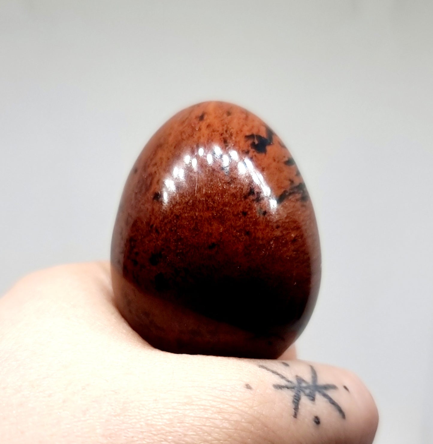 POLISHED MAHOGANY OBSIDIAN EGGS 90 g -