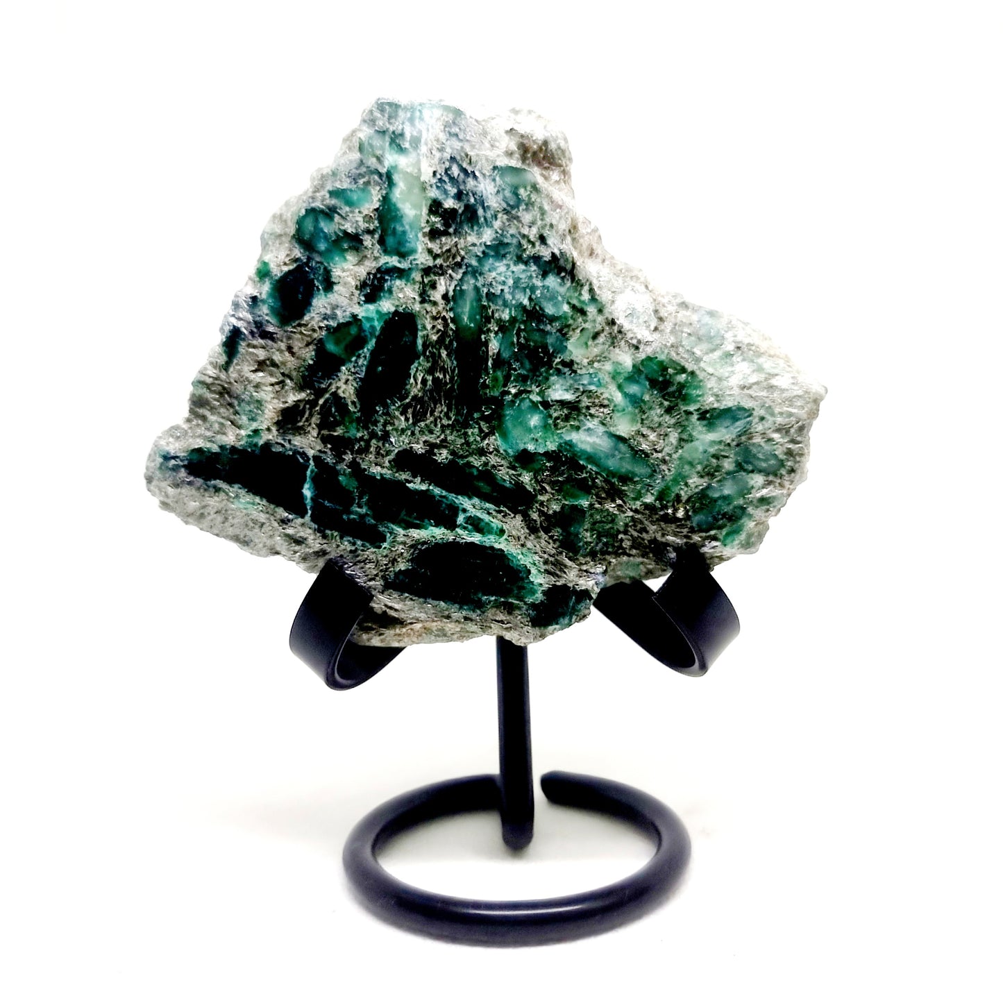 POLISHED EMERALD IN MATRIX SPECIMEN SLICE 161 g - SUCCESSFUL LOVE