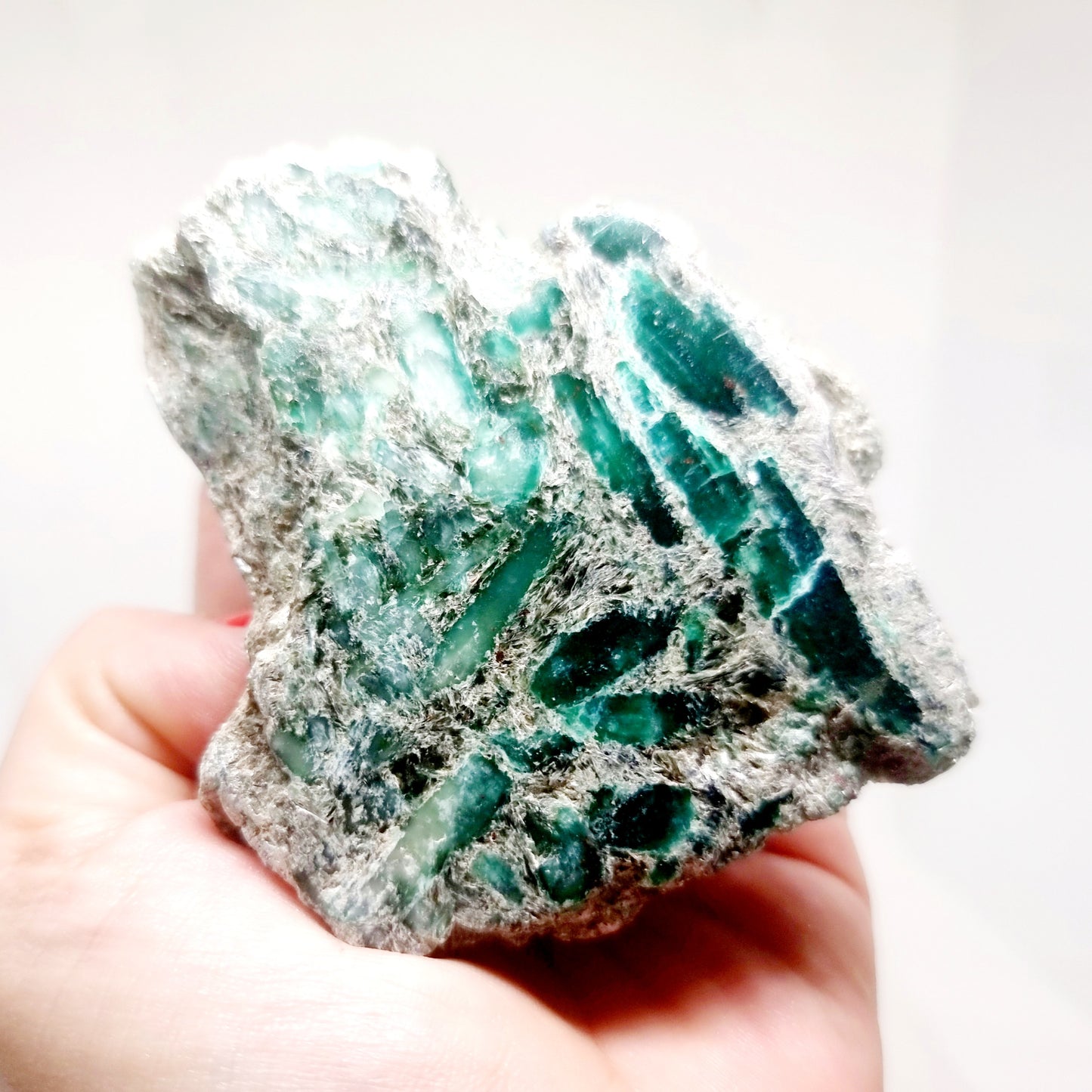 POLISHED EMERALD IN MATRIX SPECIMEN SLICE 161 g - SUCCESSFUL LOVE