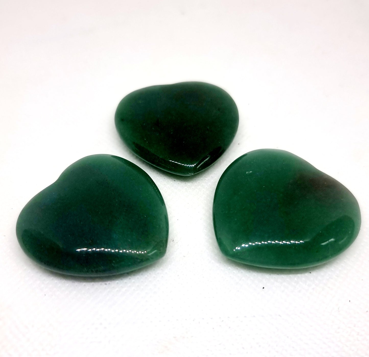 GREEN AVENTURINE POLISHED HEART 4 cm - PROSPERITY