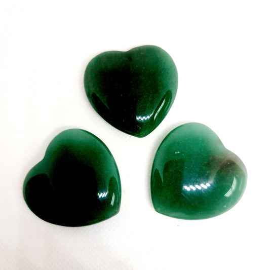 GREEN AVENTURINE POLISHED HEART 4 cm - PROSPERITY