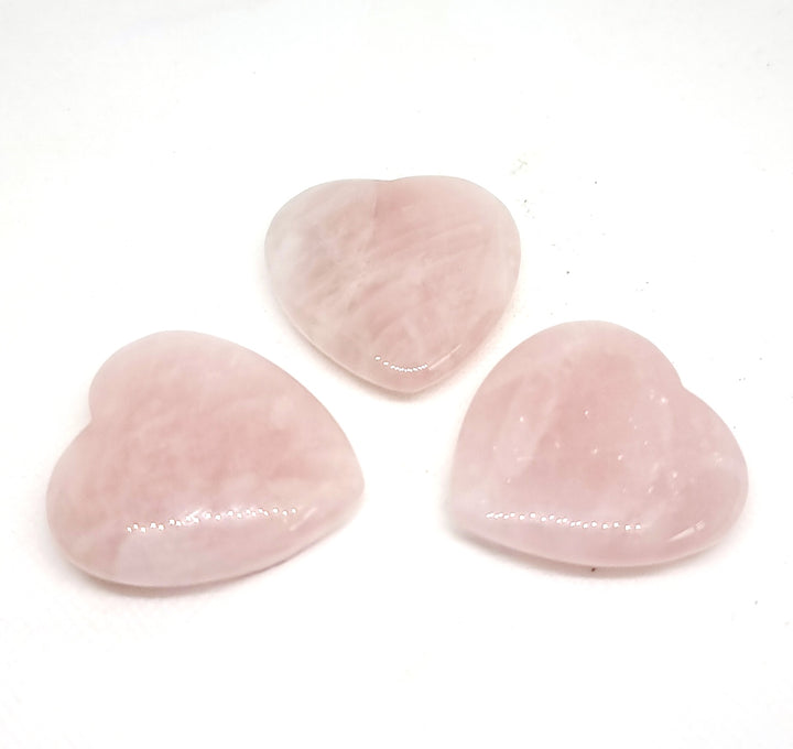 Rose Quartz Polished Gemmy Heart 4 cm - Wildlings Crystals South Africa
