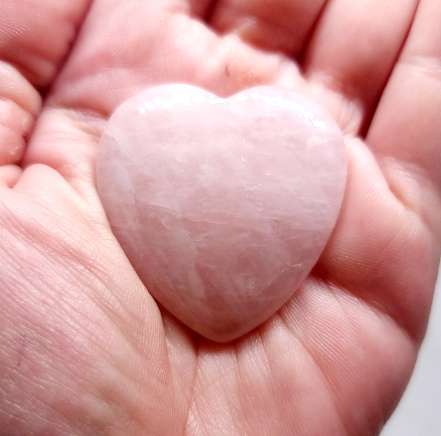 ROSE QUARTZ POLISHED GEMMY HEART 4 cm -  UNCONDITIONAL LOVE