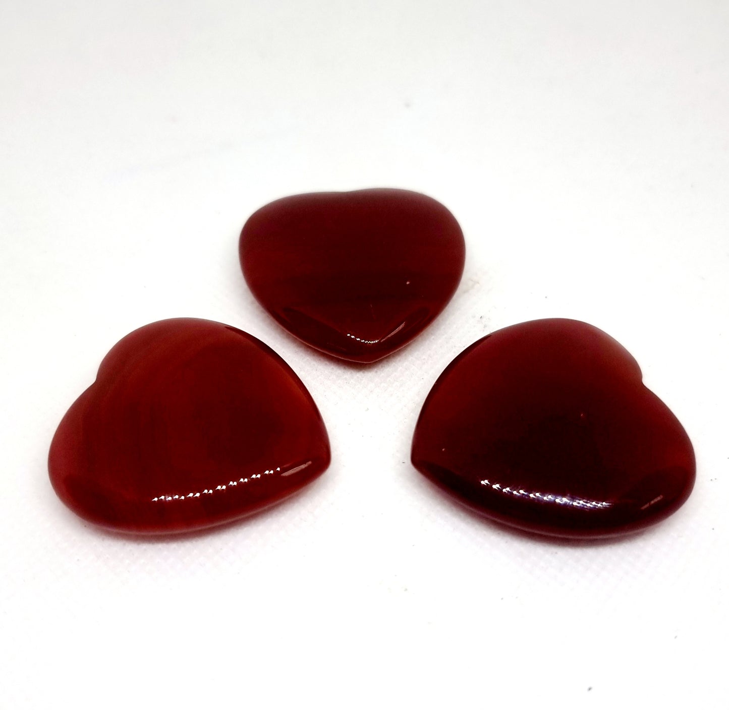 CARNELIAN POLISHED HEARTS  4 cm  - CREATIVITY