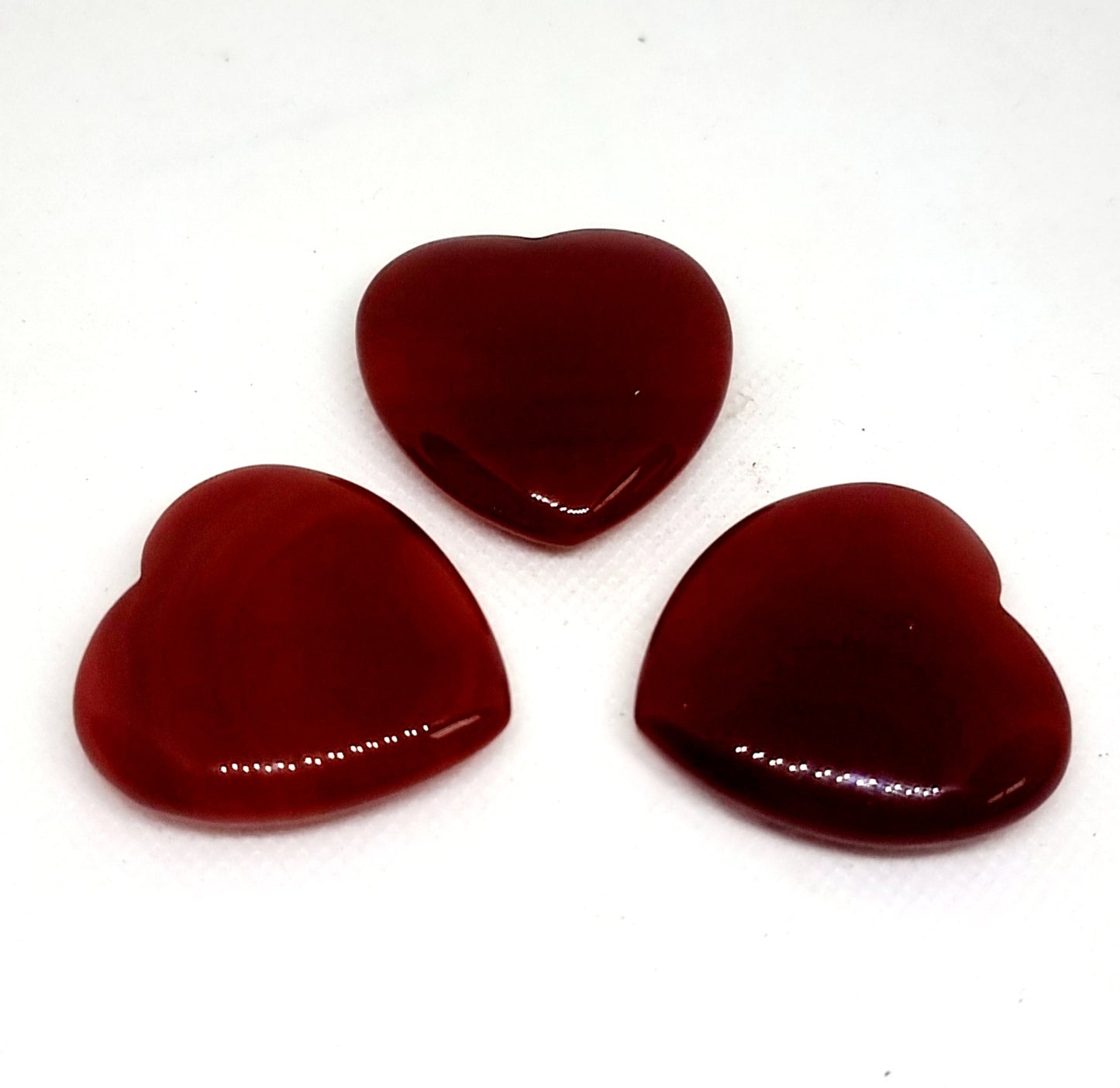 CARNELIAN POLISHED HEARTS  4 cm  - CREATIVITY