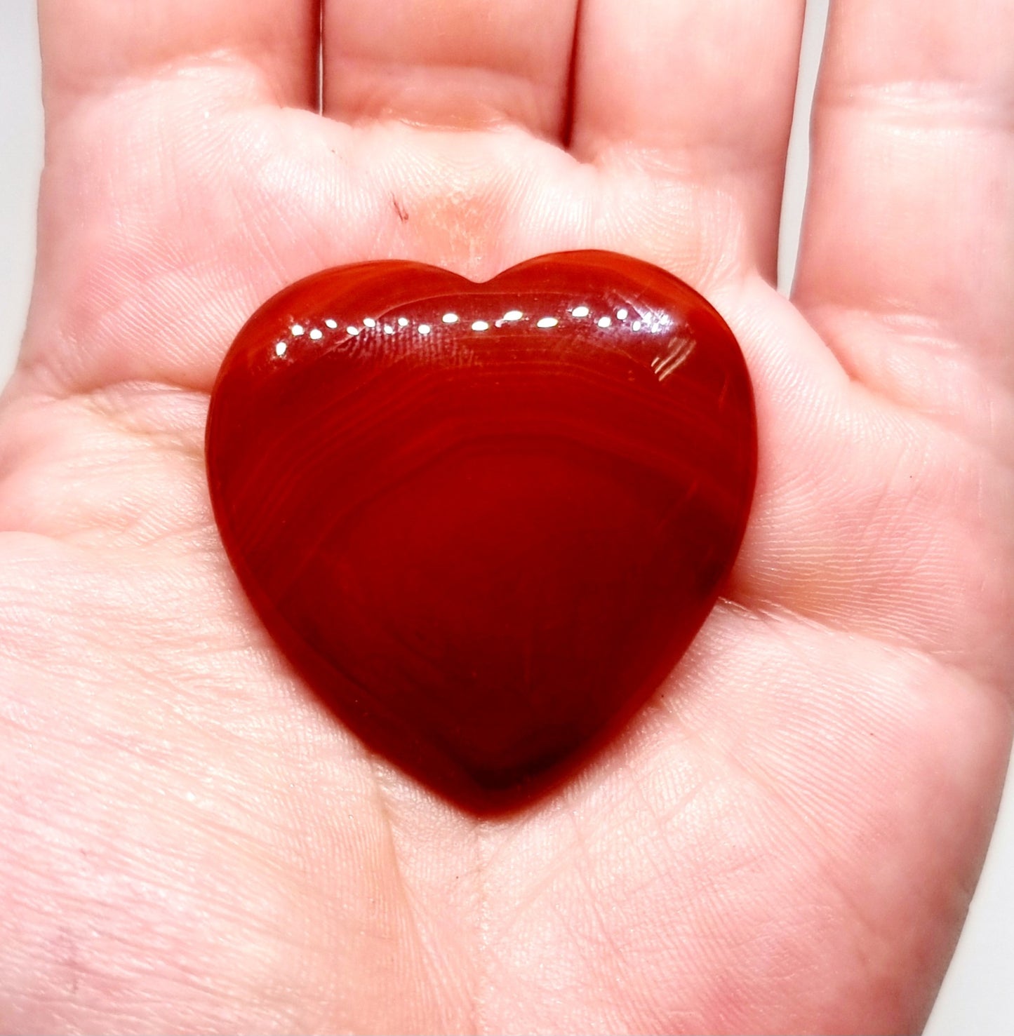 CARNELIAN POLISHED HEARTS  4 cm  - CREATIVITY