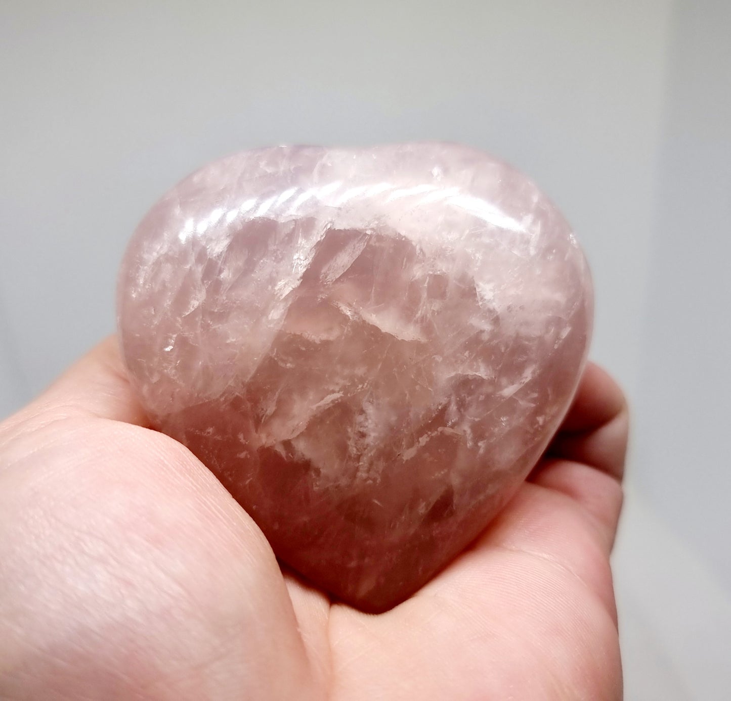 ROSE QUARTZ POLISHED HEART 7 x 6 cm -  UNCONDITIONAL LOVE