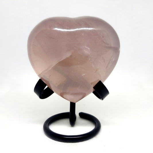 ROSE QUARTZ POLISHED HEART 7 x 6.5 cm -  UNCONDITIONAL LOVE