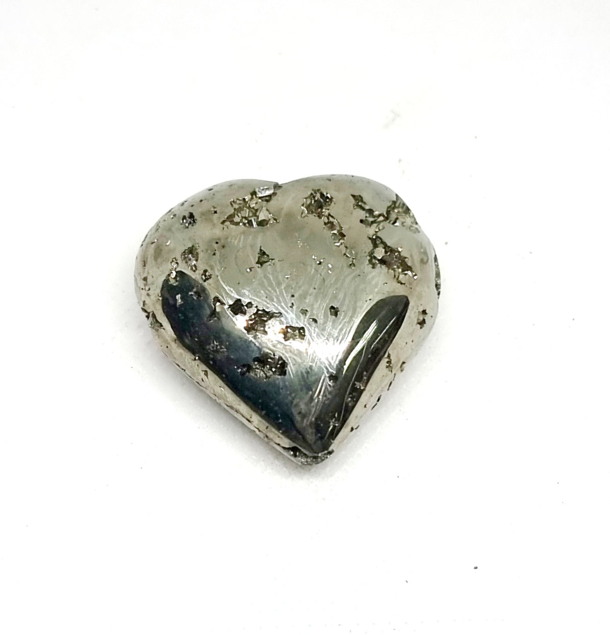 PYRITE POLISHED HEART 4 x 4 cm - WEALTH & ABUNDANCE