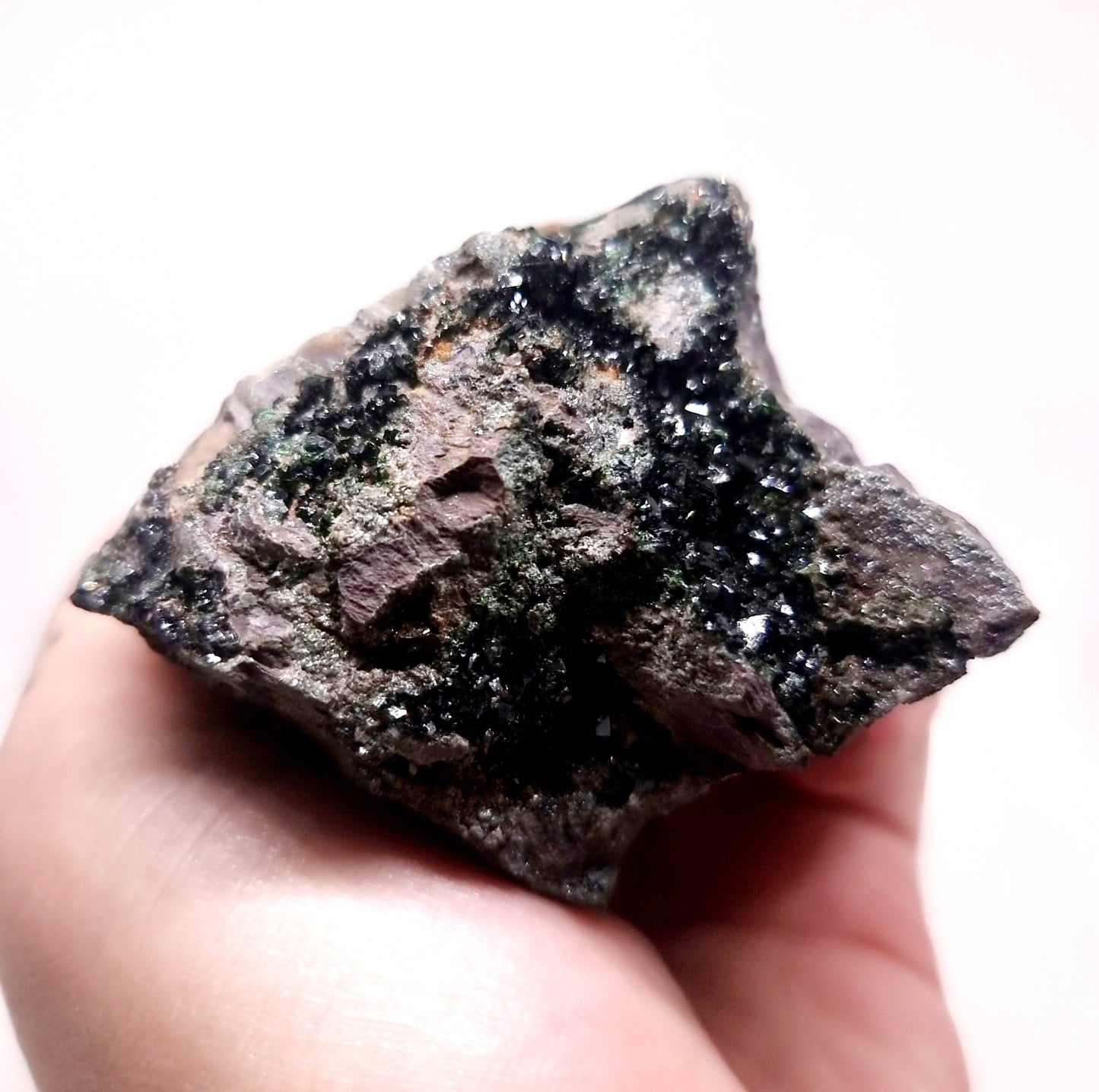 RARE LIBETHENITE ON IRONSTONE MATRIX SPECIMEN 213 g