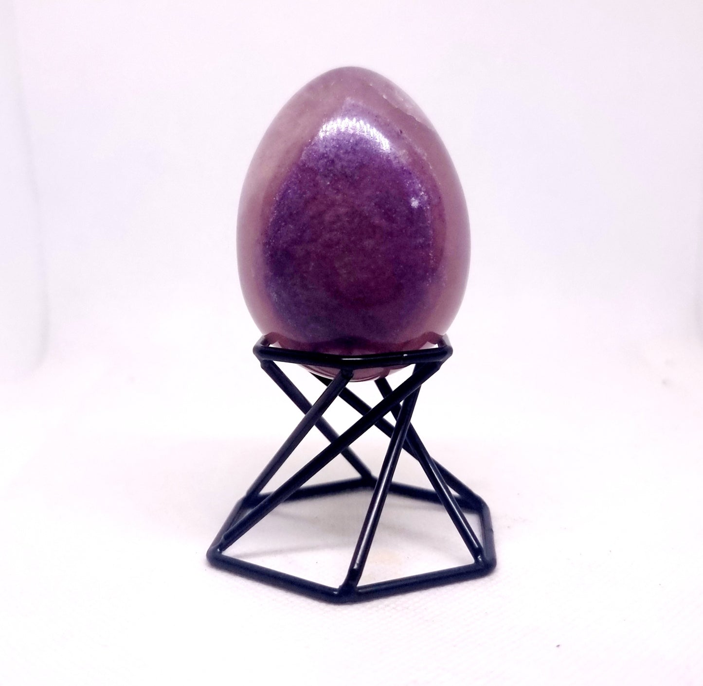 RAINBOW FLUORITE POLISHED EGG 198 g - CLARITY