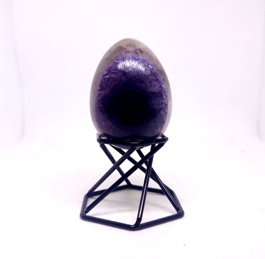 RAINBOW FLUORITE POLISHED EGG 195 g - CLARITY