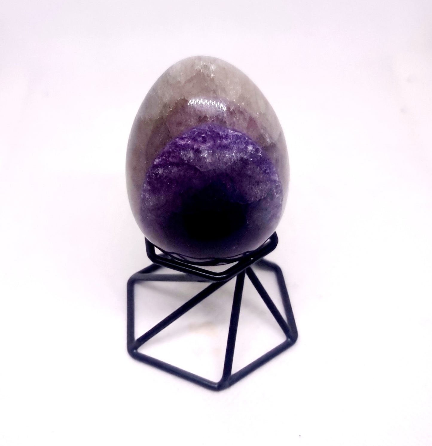 RAINBOW FLUORITE POLISHED EGG 195 g - CLARITY