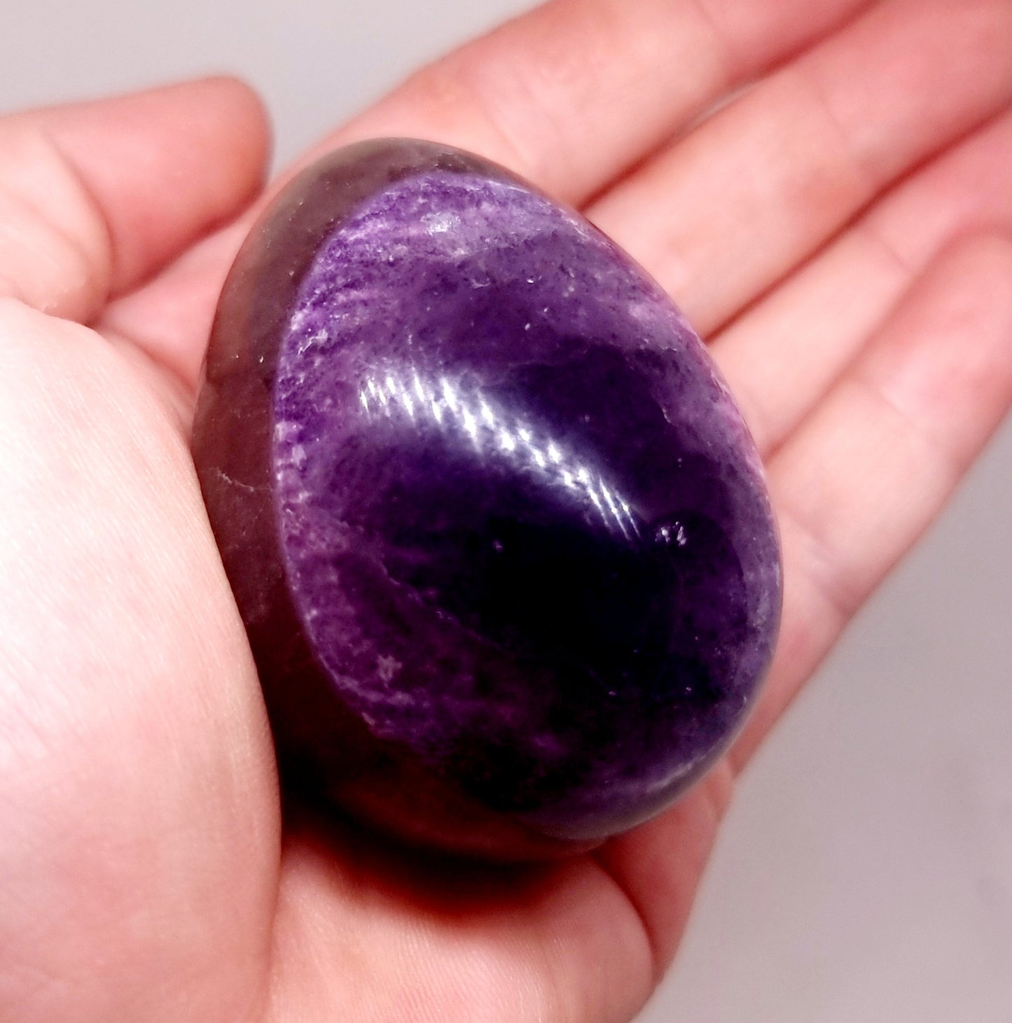 RAINBOW FLUORITE POLISHED EGG 195 g - CLARITY