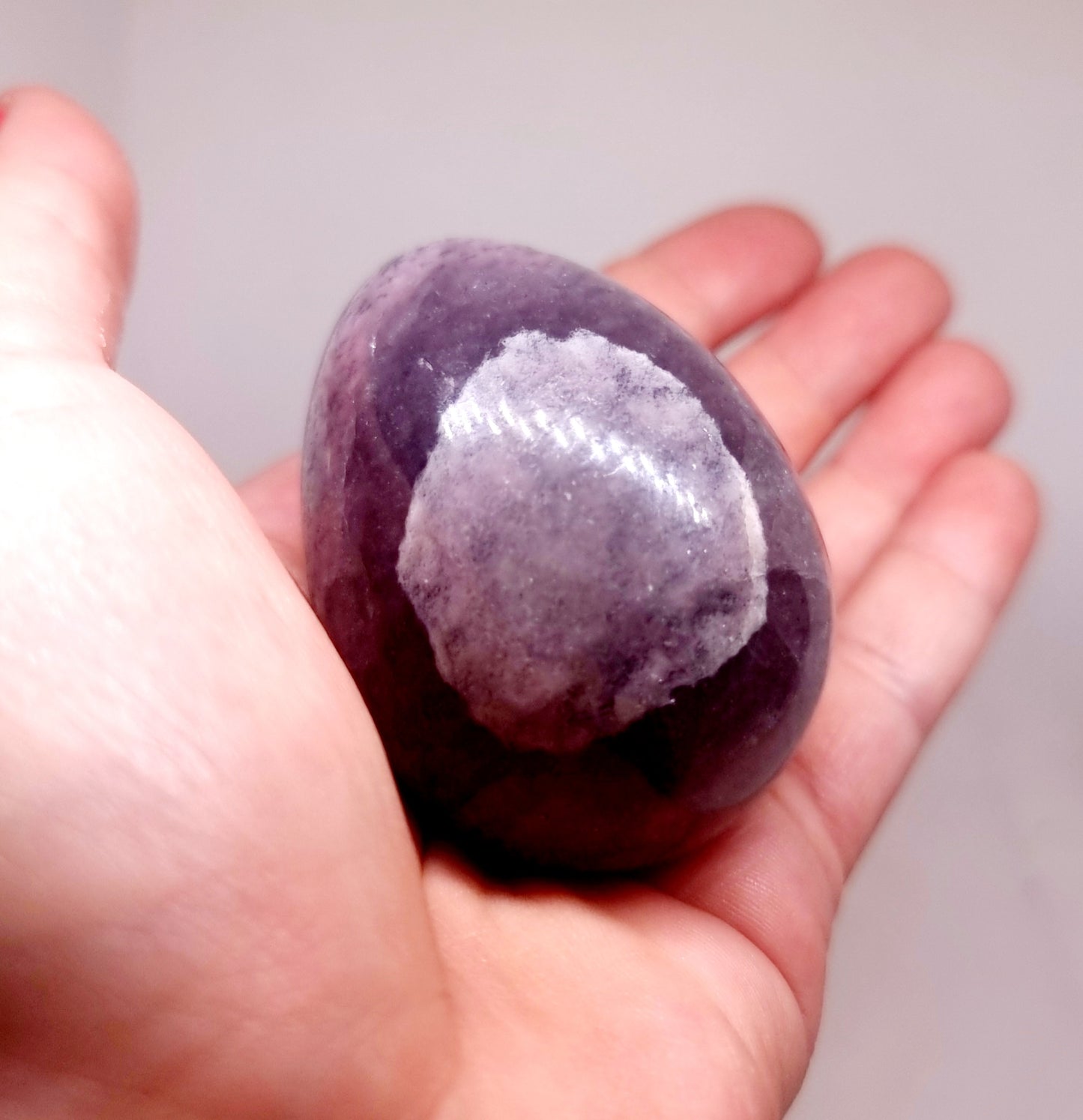 RAINBOW FLUORITE POLISHED EGG 197 g - CLARITY