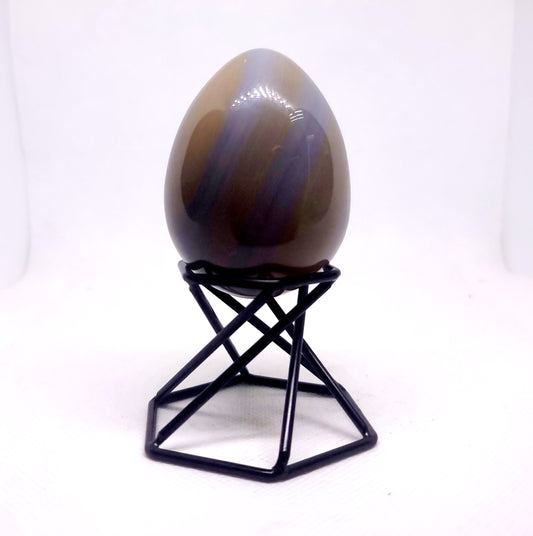 TRANSLUCENT BANDED AGATE POLISHED EGG 160 g - AURA PROTECTION