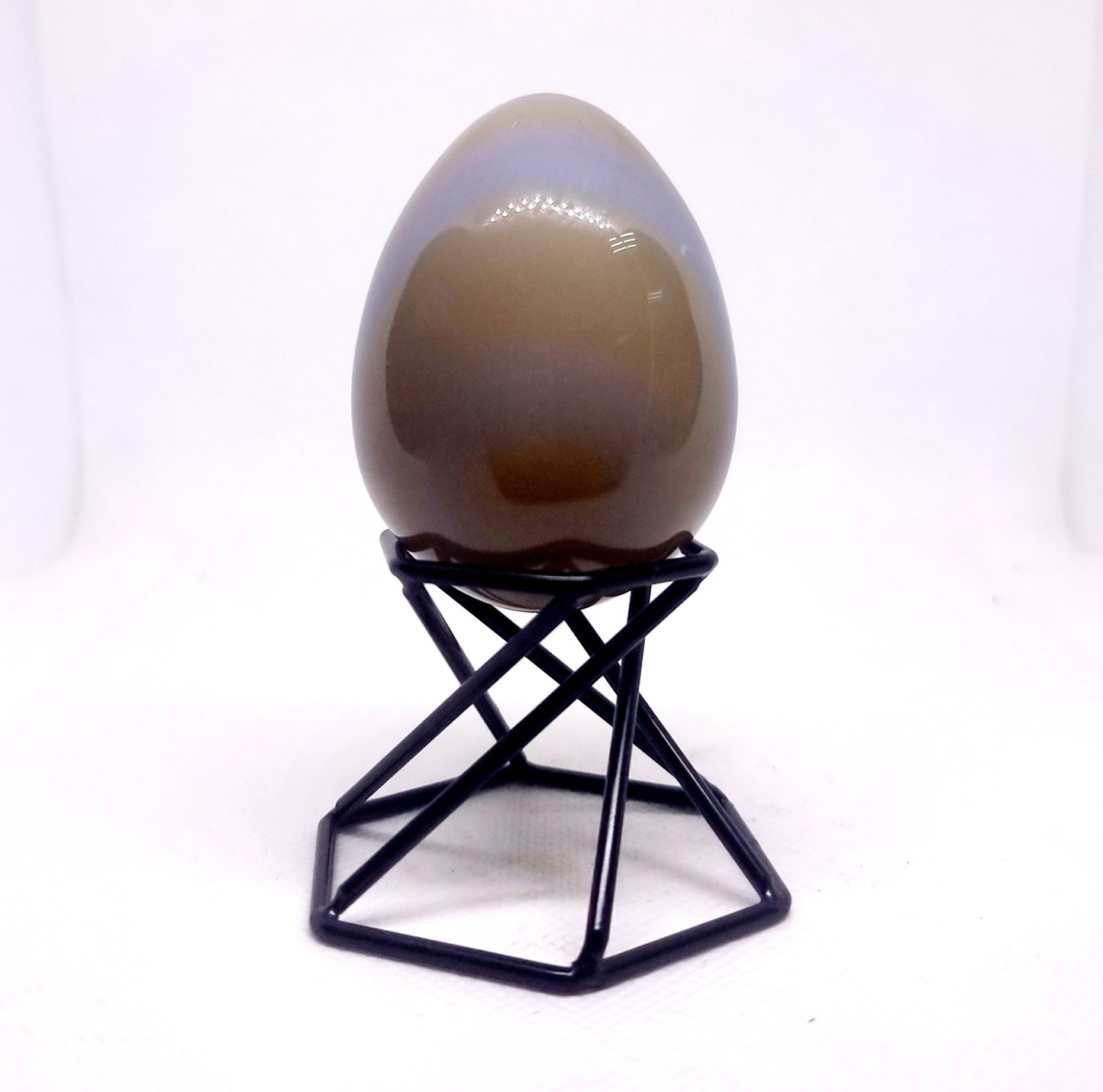 TRANSLUCENT BANDED AGATE POLISHED EGG 160 g - AURA PROTECTION