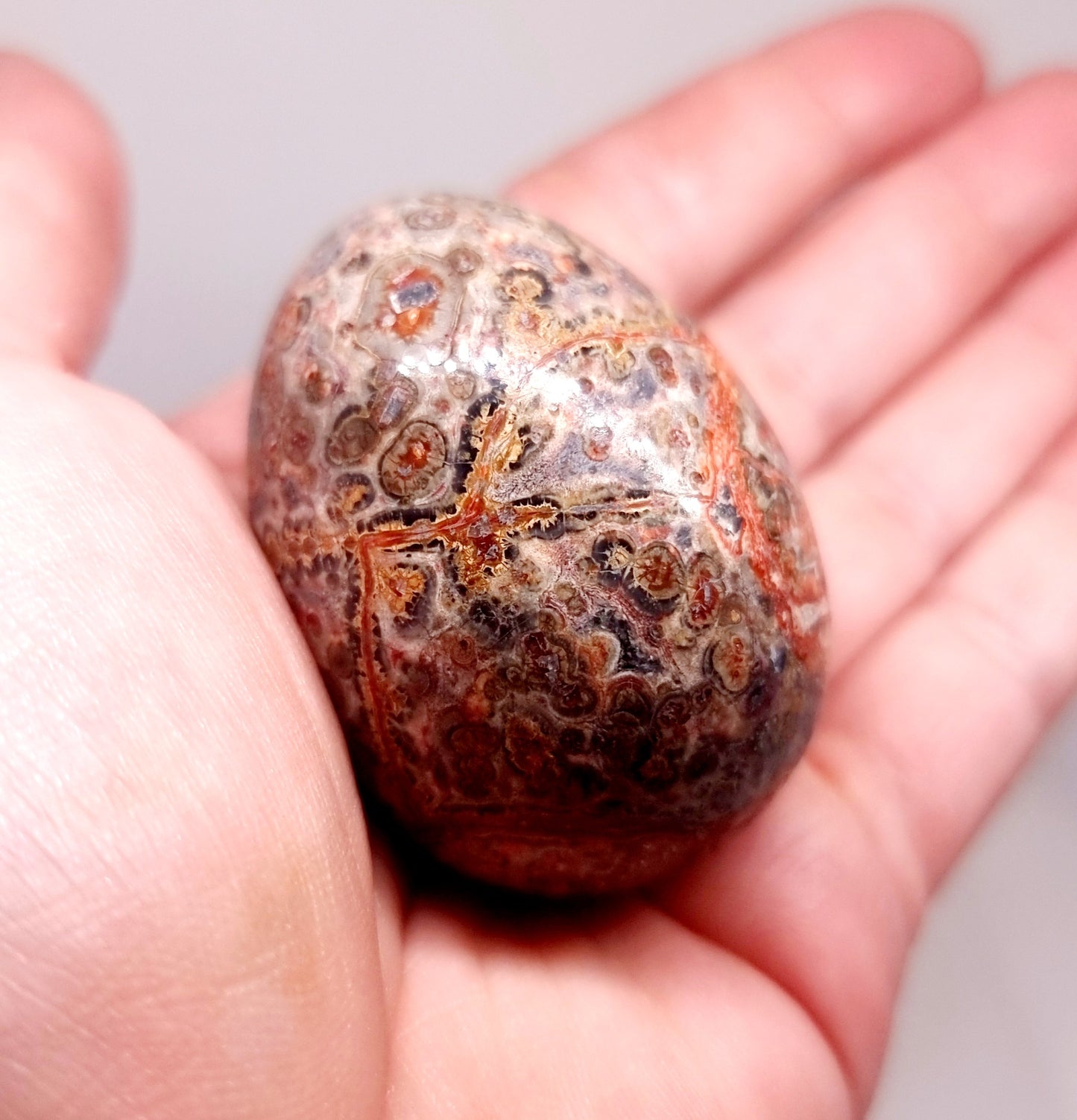 SNAKESKIN RHYOLITE JASPER EGG 85 g - GROUNDING & PROTECTION