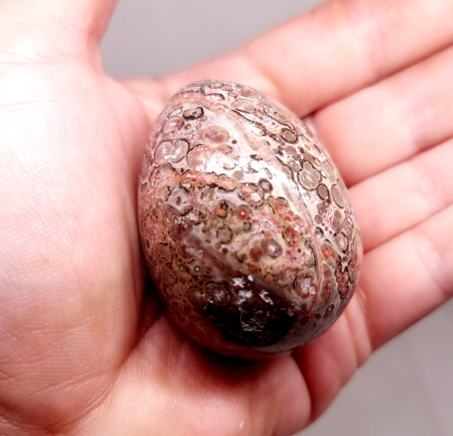 SNAKESKIN RHYOLITE JASPER EGG 84 g - GROUNDING & PROTECTION