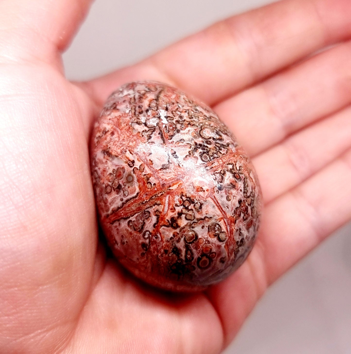 SNAKESKIN RHYOLITE JASPER EGG 80 g - GROUNDING & PROTECTION