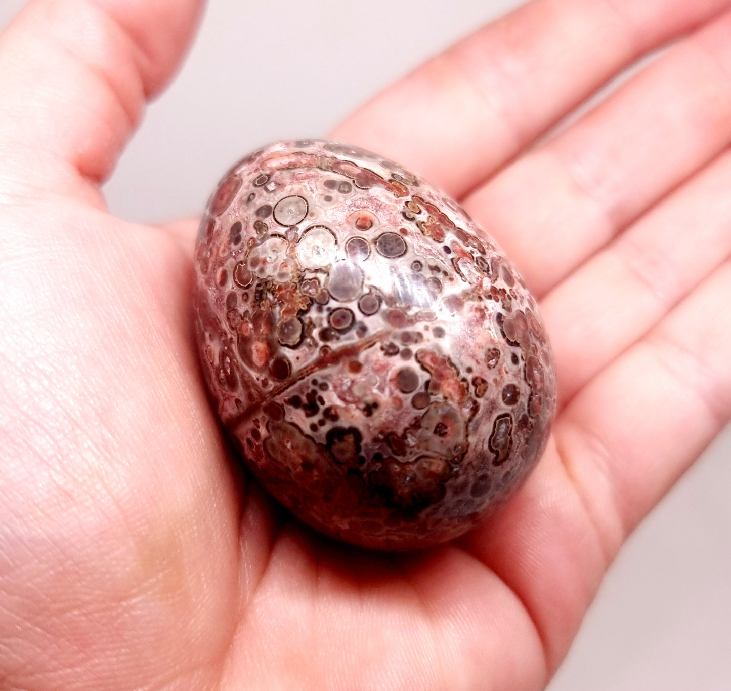 SNAKESKIN RHYOLITE JASPER EGG 88 g - GROUNDING & PROTECTION