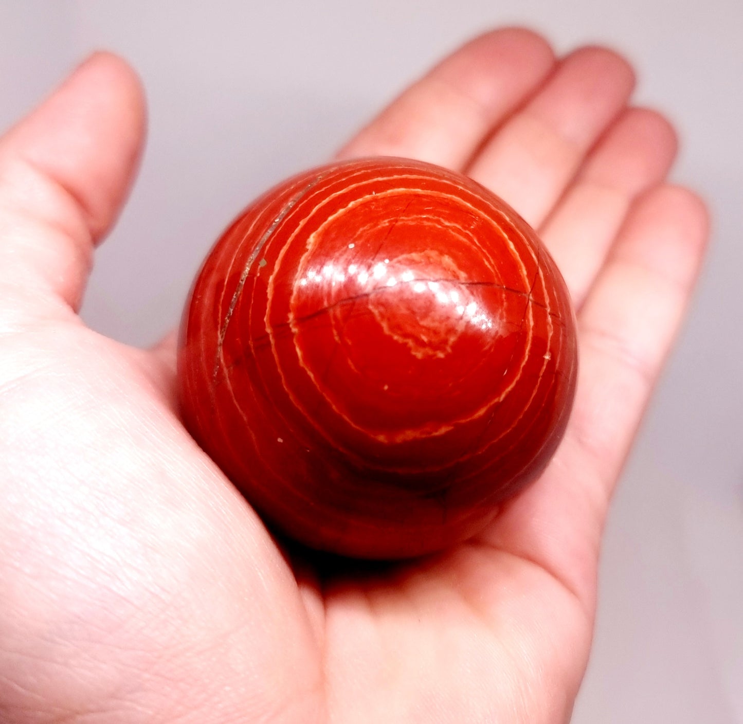 RED JASPER POLISHED SPHERE (A) 6 cm - GROUNDING & COMFORT