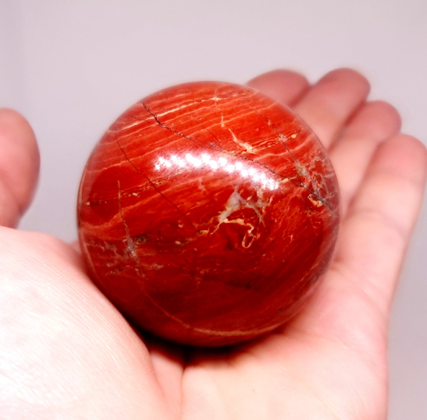 RED JASPER POLISHED SPHERE 6 cm - GROUNDING & COMFORT