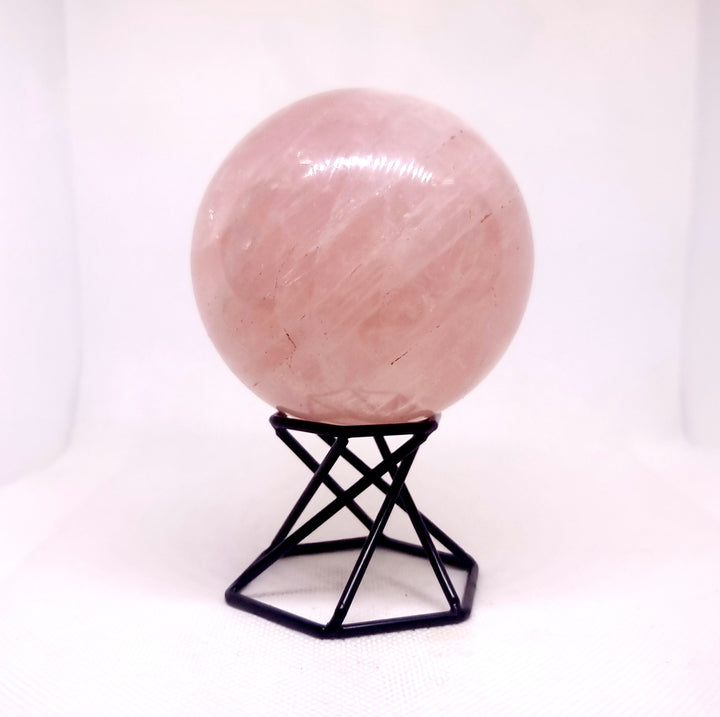 Rose Quartz Polished Sphere 614 G - Wildlings Crystals South Africa
