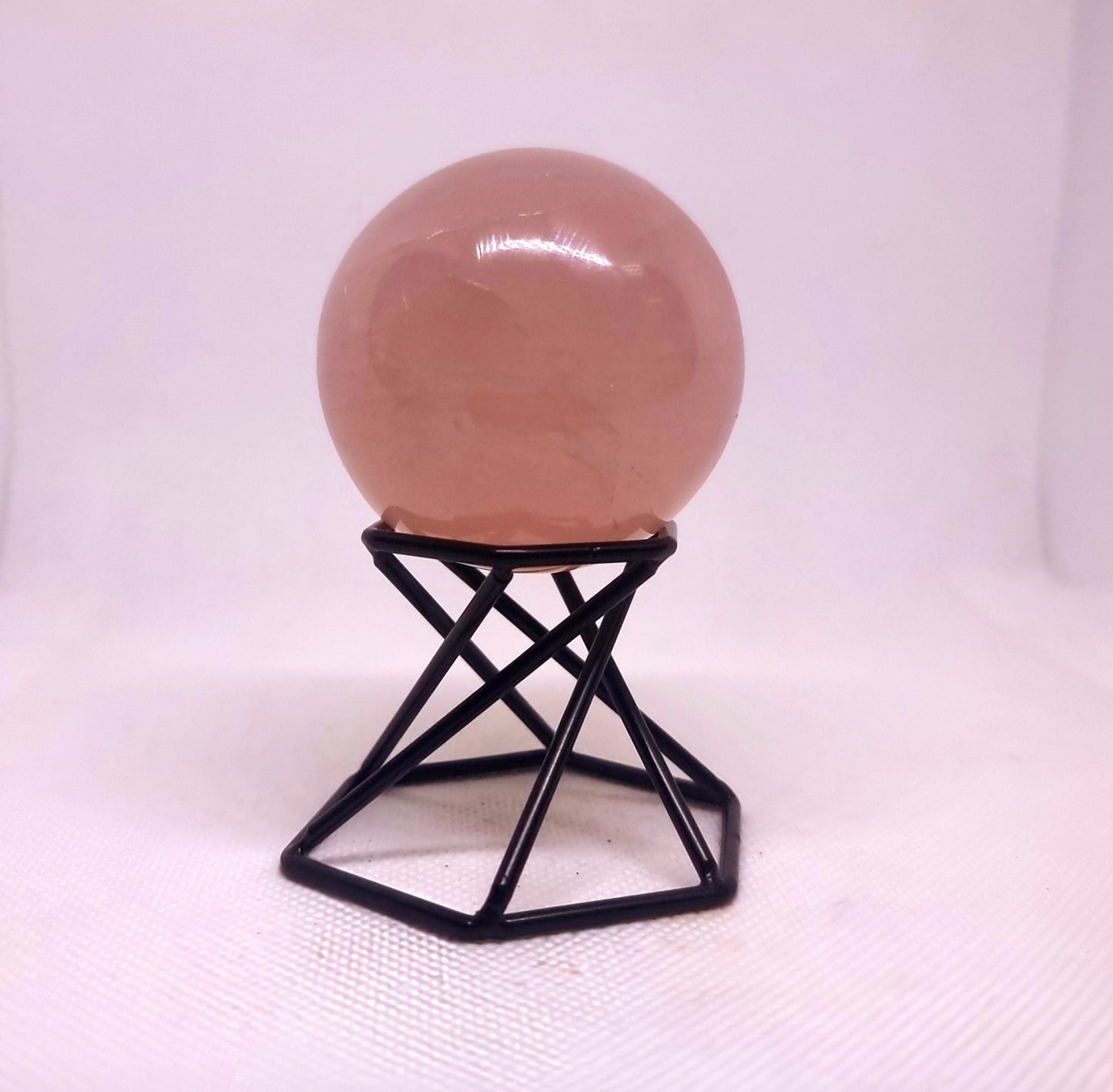 ROSE QUARTZ STAR POLISHED SPHERE 6 cm - LOVE